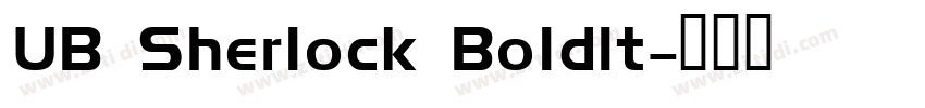 UB Sherlock BoldIt字体转换